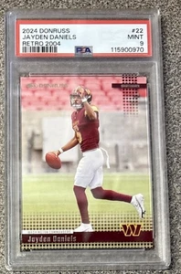 2024 Donruss Retro 2004 #22 Jayden Daniels Commanders RC Rookie PSA 9 MINT - Bild 1 von 2