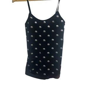 Wallflower Damen L/XL Fairy Grunge schwarz/Elefanten-Design Tank Top/Camisole - Bild 1 von 4