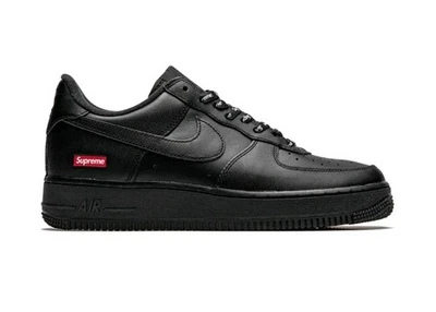 Nike Air Force 1 Supreme Black Uk 8.5 Rrp 200 - Image 1 of 4