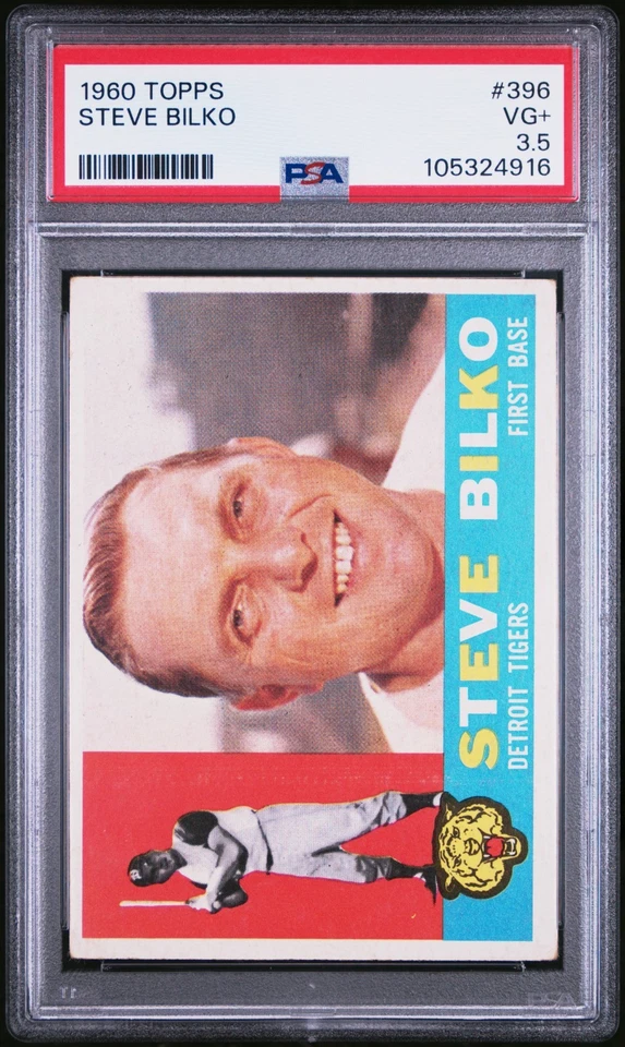1960 TOPPS #396 STEVE BILKO PSA VG+ 3.5 - Image 1 of 2