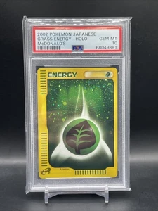 2002 Japanese Pokemon Card E-Series Grass Energy Holo McDonalds PSA 10 - Picture 1 of 4