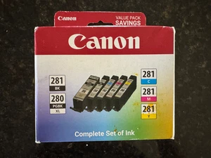 5 Stück Original Canon OEM 280XL/281 5-Tinten Multipack - Schwarz & Farbe OEM - VERSIEGELT - Bild 1 von 3