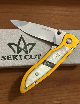 RARO Seki-Cut 160 Titanium Liner Lock 2.875" VG-10 Núcleo Básculas PERLA Y ABULÓN Foto 1 de 4