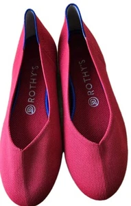 Rothy’s Scooter rote runde Zehenpartie Ballerinas Damengröße 8 bequeme Slipper Schuhe - Bild 1 von 5