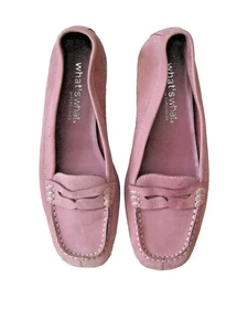 What's What by Aerosoles Pink Slip On Leather Women's Loafers Size 7.5 - Picture 1 of 7