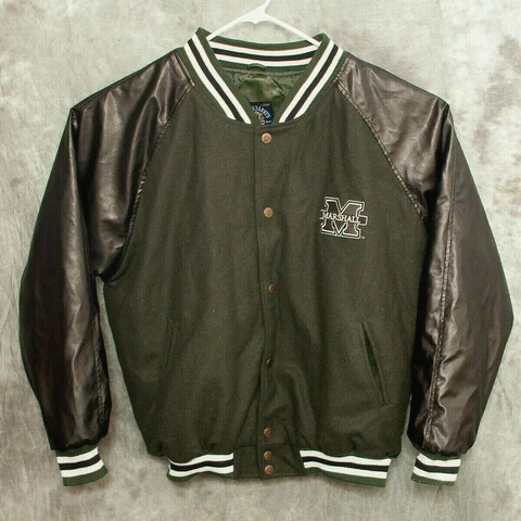 Marshall Thundering Herd Mens Embroidered Snap Up Jacket Size XL Steve & Barrys Cover