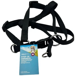 Vibrant Life Step-In Dog Harness Black Size Medium New 14-20" Girth 20-50 lbs. - Picture 1 of 7