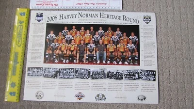 Wests Tigers - 2008 Harvey Norman Heritage Round Poster - image 1 of 2