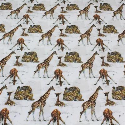 Baumwollstoff Giraffen Stoff 100x150 cm Baumwolle Meterware Webstoff Dekostoff - Bild 1 von 4