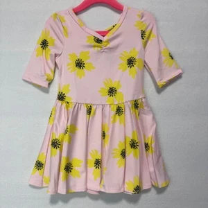 Dotdotsmile Kleid Gr. 2T Rosa mit Sonnenblumen Neu Mit Etikett - Bild 1 von 6