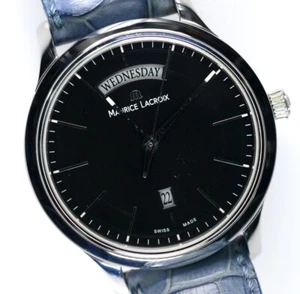 Maurice Lacroix  Les Classiques Day Date Quarz Herren LC1007 38mm Lederband - Picture 1 of 11