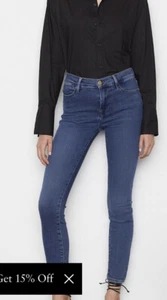 Neu FRAME DENIM Le High Skinny dunkelblau Denim Stretch-Damenjeans 26 198 $ Z63 - Bild 1 von 12