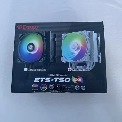 Enermax ETS-T50 AXE ARGB White CPU Air Cooler ETS-T50A-W-ARGB New / Open Box - Image 1 of 4