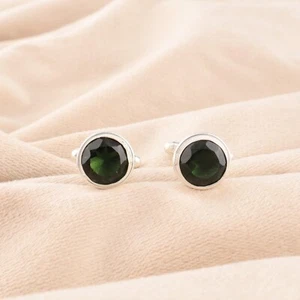 Gemelli matrimonio regalo fratelli tormalina verde naturale gioielli argento sterling - Foto 1 di 2