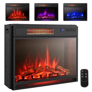 Topbuy 25" Electric Fireplace Wall Recessed Electric Heater w/Remote Control - Picture 1 of 10