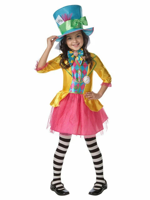 Rubie's Mad Hatter Girls Costume Halloween Party Fancy Dress