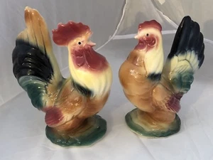 Juego de gallo y gallina Royal Copley multicolor vintage en muy buena condición - Imagen 1 de 12