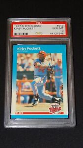 1987 Fleer GLOSSY Kirby Puckett PSA 10 Gem Mint baseball