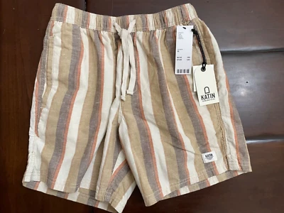 Pantalones Cortos Katin Urban Outfitters Crema Naranja Tostado BRN Motivo Cordón Cintura XS NUEVOS CON ETIQUETAS Foto 1 de 4