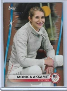 RARE 2020 TOPPS OLYMPICS MONICA AKSAMIT BRONZE CARD #64 ~ USA FENCING 2021 ~ QTY - Picture 1 of 2