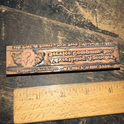 Vintage (Printing Block) “ Creative Typographers, We Help With Type “ AAS N.Y. - Image 1 of 4