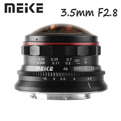 Meike 3.5mm F2.8 Fisheye Manual Foucs Lens for Panasonic Olympus M4/3 M43 mount - Image 1 of 4