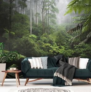 JUNGLE FOREST GREEN LEAVES Photo Wallpaper Wall Mural Modern Bedroom Living Room