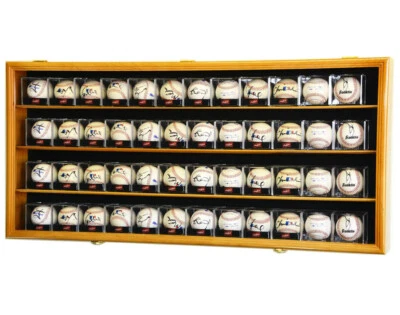 48 Acrylic Cubes Baseball / Hockey Cabinet Wall Display Case Horizontal Rack 98% - Image 1 of 4