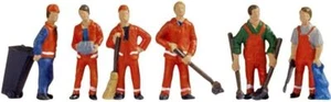 15029 Noch HO Personaggi operatori ecologici citta 6 pezzi con accessori sc 1:87 - Picture 1 of 1