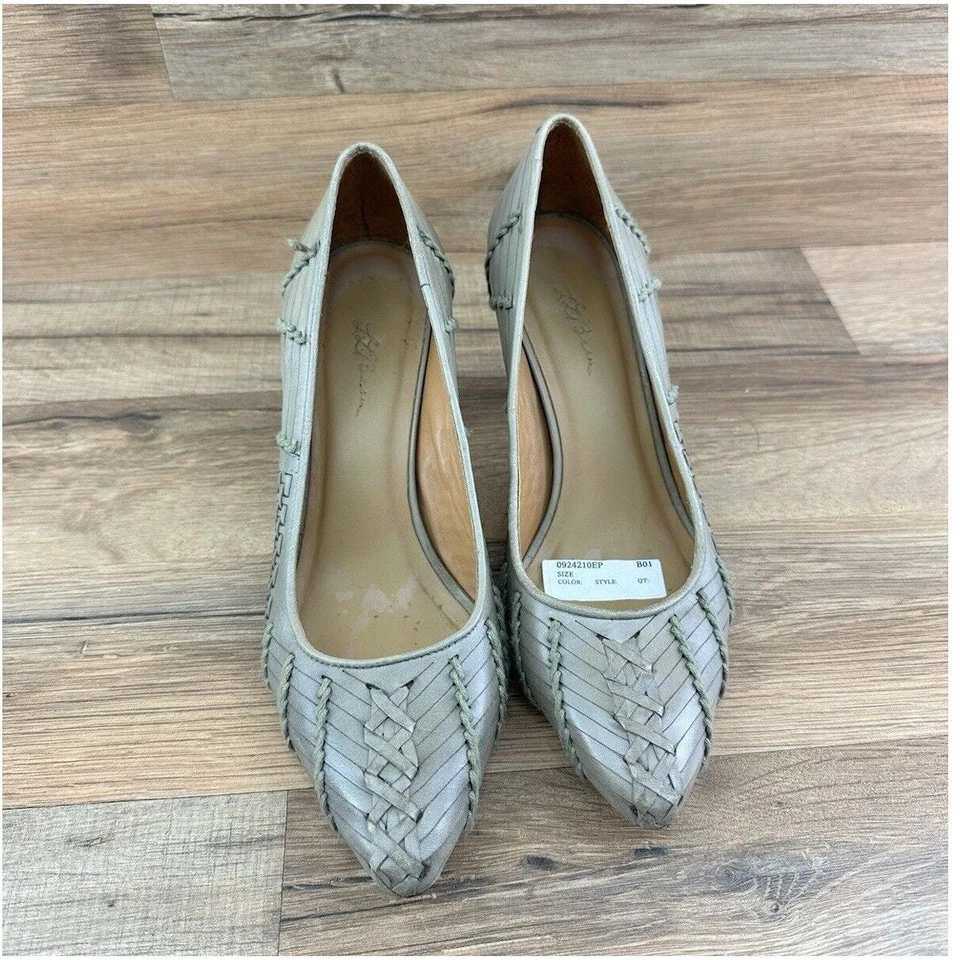 L.L. Tacones Bean Mujer Firma Cuero Punta Talla 6M Verde Oliva RARO Foto 1 de 4