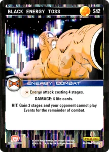 DBZ Dragon Ball Z TCG Panini Evolution S42 Black Energy Toss Foil - Foto 1 di 1