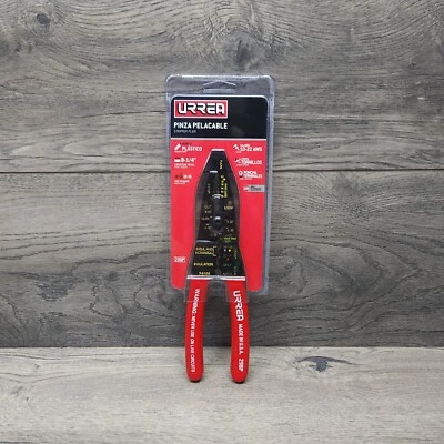 URREA 298P PLIER  10-22 AWG STRIPPER Red Handle USA Made New  - image 1 of 4