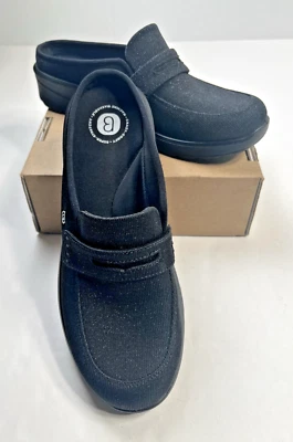 Bzees Women's Georgia Slip On Mules Black w/Silver Sparkle 9M Washable - Image 1 of 4