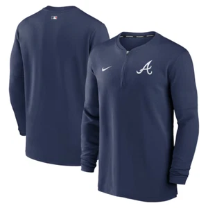 Nike ATLANTA BRAVES Authentic Collection Game Time Performance Quarter-Zip SZ L - Picture 1 of 5