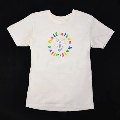 Half Alive H•A Band T-shirt Light Bulb Rainbow Rare White 2018 Tee Still Feel - Image 1 of 3