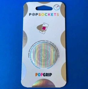 Popsockets PopGrip: Phone Holder & Stand - TRANSLUCENT COLORBLOCK STRIPE (CLEAR) - Picture 1 of 4