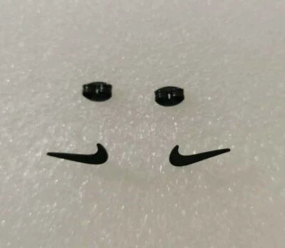 Pendientes Nike Swoosh pendientes negros a cuadros tick 1 par para orejas perforadas Foto 1 de 4