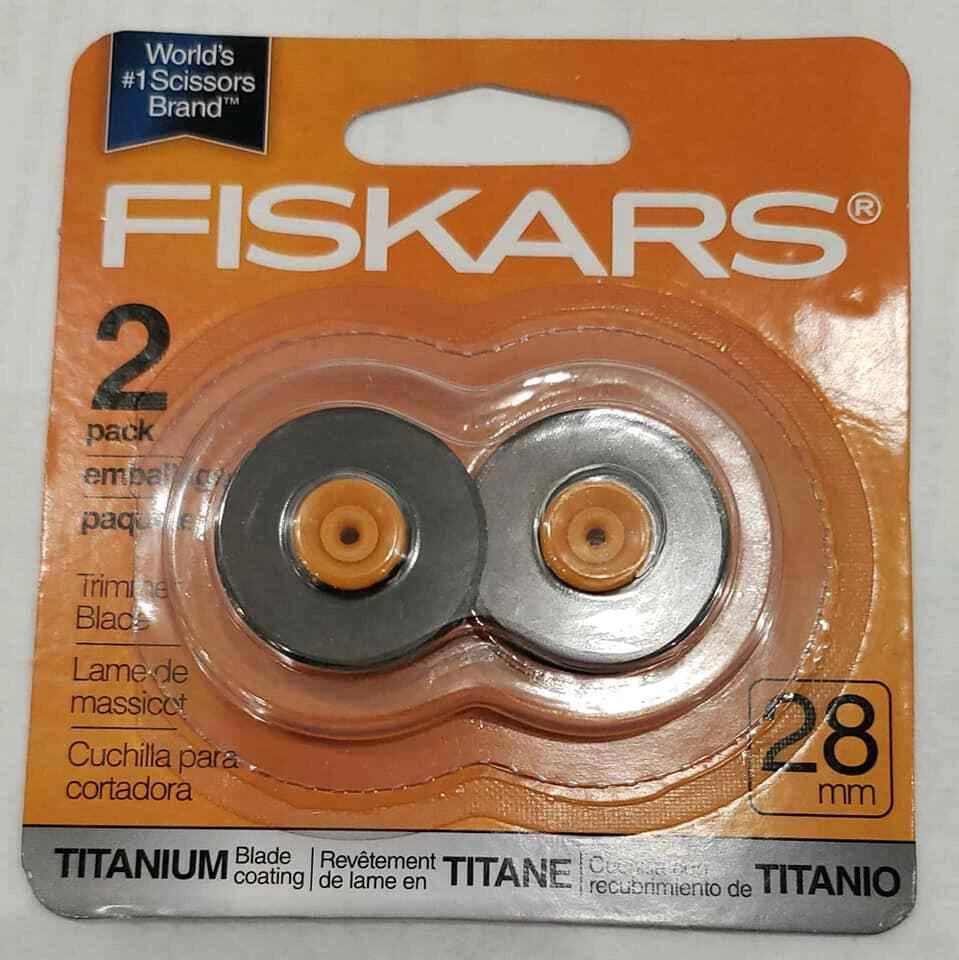 Fiskars 157390 28mm Titanium Rotary Trimmer Blades