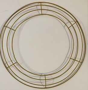 NEW Large Gold Circle Wreath Frame 14 inch Metal Floral Wire Form Shape Crafts