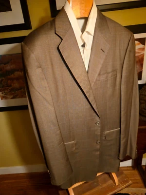 Hickey Freeman Bespoke Check Sport Coat, Super 130s, Pick Stitched, Size 44 Long - Изображение 1 из 4