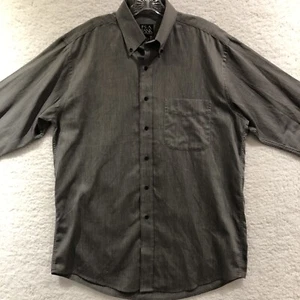 Jos A Bank Travelers Collection Mens Dress Shirt Size Medium 100% Cotton Gray - Picture 1 of 15