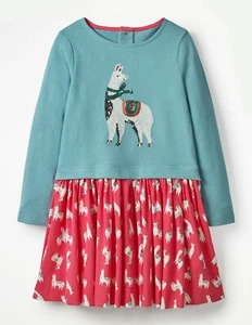 NEW Sequin Logo Dress by Mini Boden Size 6-7y (122cm) - Picture 1 of 5