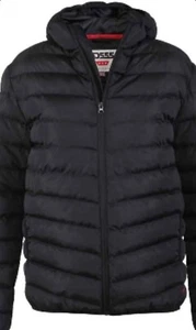 D555 Mens tawton hooded Kingsize Warm  Puffer Jacket Coat black size 3 -4Xl bnwt - Picture 1 of 4