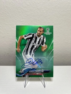 Giorgio Chiellieni 2017 Topps Chrome UCL #90 Green Refractor Auto /99 - Image 1 of 2