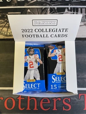 2022 Panini Select Draft Picks Football Fat Pack Cello Box / 12 Packs 15 Cards  - Image 1 of 4