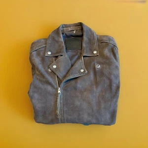 All Saints Suede Biker Jacket Mens Size XS AllSaints - Picture 1 of 24