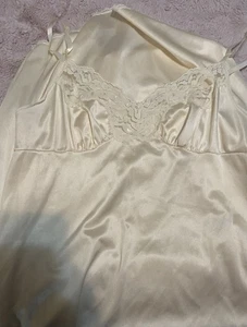 VESTIDO SIN TIRANTES DE ENCAJE DE NAILON 100 % ANTRÓN LORRAINE DE COLECCIÓN PARA MUJER TALLA 42 HECHO EN EE. UU. - Imagen 1 de 9