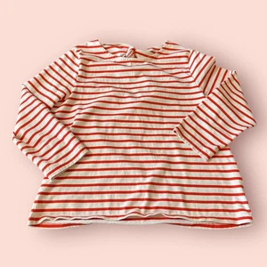 Camiseta J.CREW Mujer Grande Multi Rayas Rojas Mariner Manga Larga Cerradura Lazo Trasero - Imagen 1 de 7