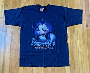 Camiseta De Colección Años 90 Walt Disney World Mickey Mouse Pintura en Spray Negra XL NUEVA CON ETIQUETAS - Imagen 1 de 5