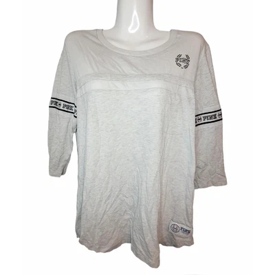 Camisa Victoria Secret Love Rosa Mediana Mujer Gris Gran Tamaño Dormir Mangas 3/4 Foto 1 de 4